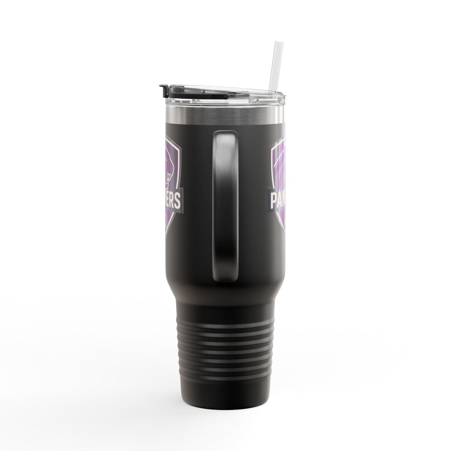 Custom Panthers Insulated Travel Mug - 40oz Soccer Design, Perfect for Sports Fans
