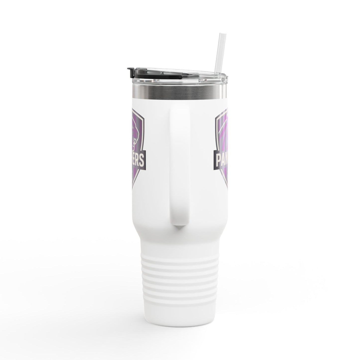 Custom Panthers Insulated Travel Mug - 40oz Soccer Design, Perfect for Sports Fans