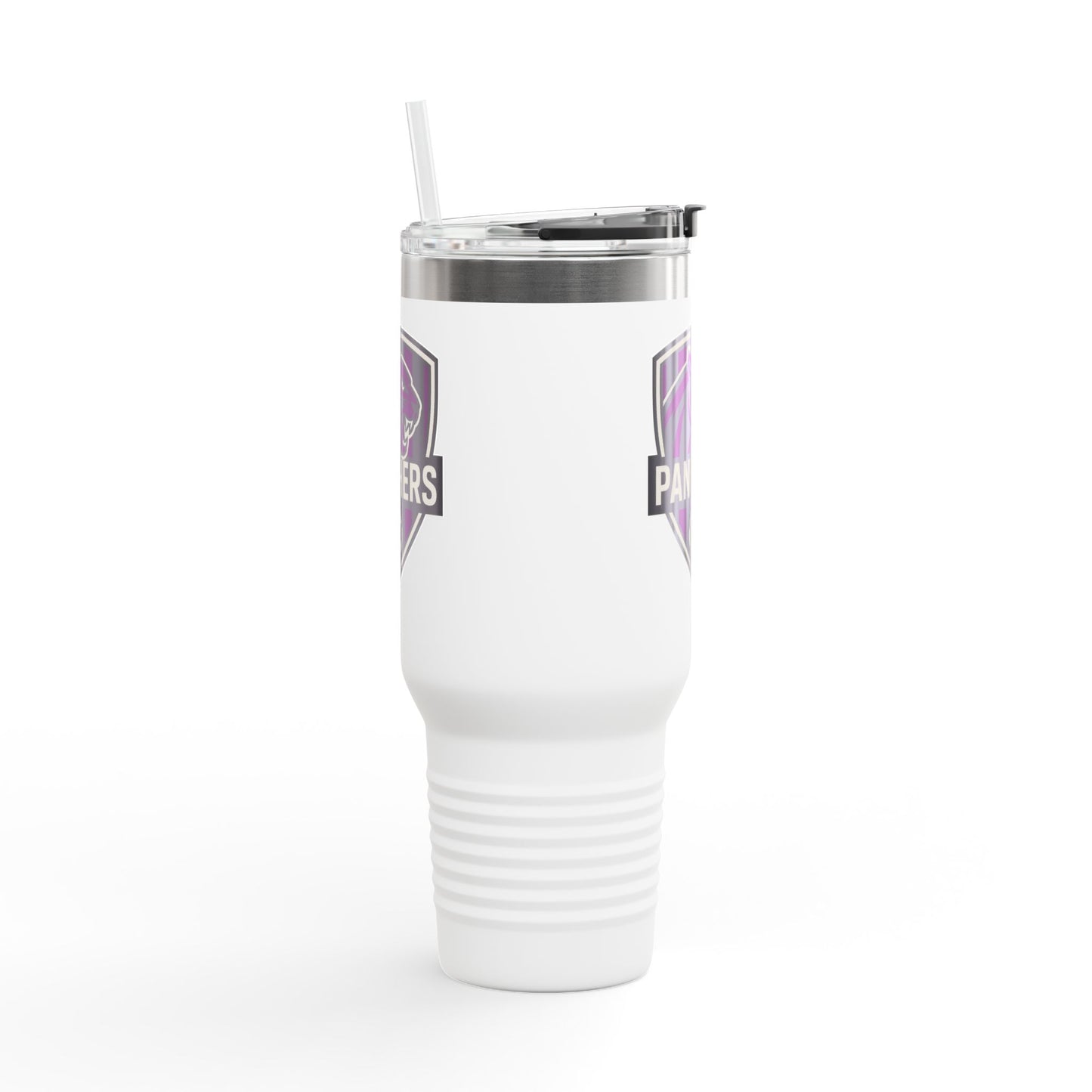Custom Panthers Insulated Travel Mug - 40oz Soccer Design, Perfect for Sports Fans